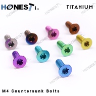 【Honesti22】Titanium Alloy M4 Countersunk Bolt M4×12 Oil Cap/Body Bolt, Colored Bolt
