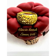 Cincin emas 916 desain lintah tulen