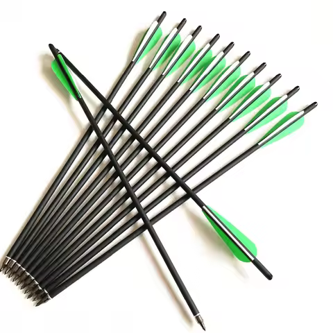 Carbon Crossbow Arrow Bolts 20/22 Inch Archery Arrows with 4" Vanes Hunting Arrows For Hunting Repla