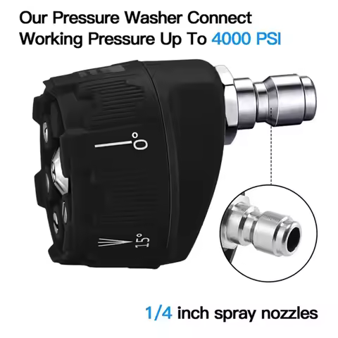New 6in1 Pressure Washer Nozzle Multifunctional 1/4Inch Change-Over Nozzle Pressure Jet Quick Connec
