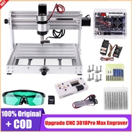 【 Stock】Upgrade CNC 3018Pro Max แกะสลัก200W แกน3แกน Pcb เครื่องมิลลิ่งGRBL ควบคุมเราเตอร์ไม้แกะสลักเ