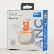 VIVAN HEADSET BLUETOOTH INFINITY GT6 - TWS EARPHONE WIRELESS ANC DISPLAY HEADSET BLUETOOTH