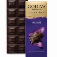 Godiva Signature Chocolate Bar 90gr Milk Chocolate 72% Dark Chocolate Godiva Belgium Chocolate