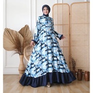 FC1- LIORA maxi dress (REAL PIC) Maxi back waist elastic nursing fit to xl chest size 110 length 140