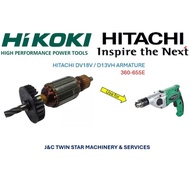HITACHI / HIKOKI DV18V ARMATURE / D13VH ARMATURE 360-655E