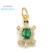 BENECREAT 1pc Rack Plating Brass Micro Pave Cubic ia Pendants Long-Lasting Lead Free & Cadmium Free 