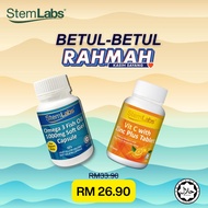 Betul Betul Rahmah Best Seller Combo StemLabs Omega 3 Fish Oil 1000mg (50s)  VIT C Zinc Plus 1000mg 