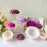 1 Pc Peony Silicone Mold, Rose Type, DIY Candle Engagement, Decorations And Ornaments, Soap, Soft An