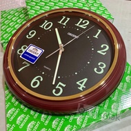 [100% Original] ORIENT Wall Clock QUARTZ OD177 DARK BROWN Jam Dinding OD 177 GLOW IN THE DARK