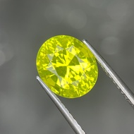4.9 Ctw Neon Yellow Yttrium Aluminum Garnet (YAG) Oval 10 x 8.6 (mm)