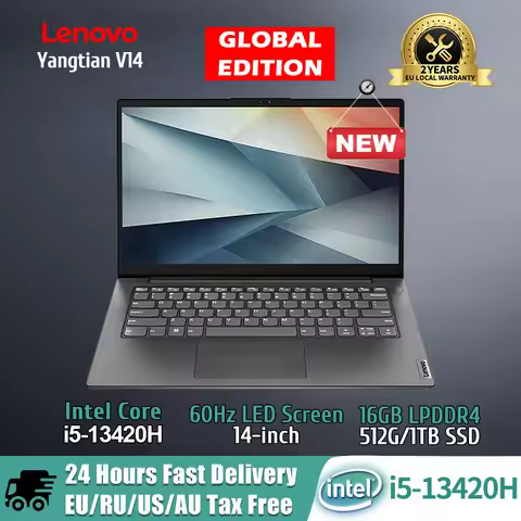 Lenovo Yangtian V14 13th Intel Core i5-13420H Intel UHD Graphics 16GB DDR4 512GB/1TB SSD 14-inch 60H