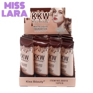 {12หลอด} Kiss Beauty KKW Matte Foundation รองพื้นปรับสีผิว เรียบเนียน ปกปิดเป็นธรรมชาติ no.58515