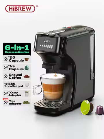 HiBREW 6in1 Capsule Coffee Machine Hot/Cold Multiple Espresso Cafetera Cappuccino Coffee Maker Dolce