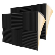 12 Pieces Acoustic Foam Panel Self-AdhesiveAcoustic Foam PanelSound Insulation PadReduce Noisefor St