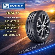 SUNNY Car Tire 205/45R17, 215,55R17, 225,55R17, 225/60R17, 265/65R17 AT with Free Tire Valve DOT2025
