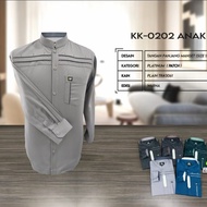Baju Koko Muslim Anak Al Wafa / AWF Platinum Lengan Panjang warna