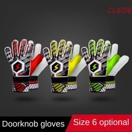 CLEOES 1 Pair Goalkeeper Gloves, Finger Protection Wear Resistant Kids Goalie Gloves, Riding Scooters Cushioning Double Layer Wrist Major Latex Gloves Play Football