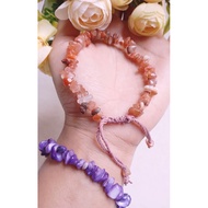 Rope Bracelet natural Stone - Ethnic Rope Bracelet Stone Bracelet - Pebble Stone Bracelet Natural St