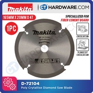 MAKITA D-72104 POLY CRYTALLISE DIAMOND SAW BLADE (165MM X 20MM X 4T) SPECIALIZED FOR FIBER CEMENT BO