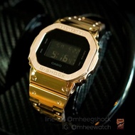 นาฬิกาGshock Full Metal Gold รุ่นDW5600BB กรอบสายสแตนเลสแท้ เครื่องแท้ ประกัน1ปี