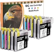 D&C 10x Printer Cartridges Compatible with Brother LC980 LC985 LC1100 for Brother MFC 250C 255CW 295