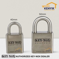 KEY-NOX Heavy Duty Rekeyable Stainless Steel Padlock (KX640AI / KX650AI)