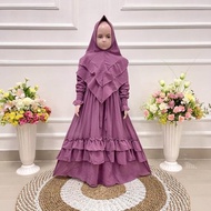 Ivan New Gamis Kids Azwa Syari Gamis Kerudung Fashion Muslim Baju Anak