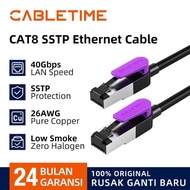 Cabletime Rj45 Gigabit Cat.8 Sstp Shielded Lan Cable