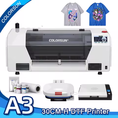 Colorsun dtf printer a3 XP600 Impresora dtf Printers Dtf Printing Machine For T-shirt Hoodies Fabric