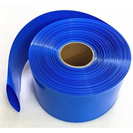ท่อหดความร้อน PVC ฟิล์มหด สำหรับแพ็คแบตเตอรี่ หุ้มแบต (สีน้ำเงิน) ขนาด (แบน) 50-200mm อย่างหนา ราคาต