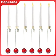 Christmas Tree Candles with Remote Timer Flameless LED Taper Candles with Clear Ball/Snowflake/Icicl