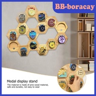 Medal Holder Display Hexagonal Honeycomb Medal Display Wall-Mounted Display for Sports Awards