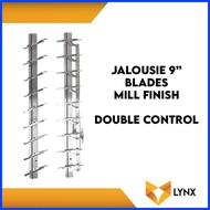 ▶ ◪ ┘ Jalousie Frame 9 Blades for Louver Window 1 Pair