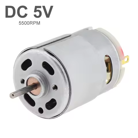 RS380 DC Motor 5V 5500RPM Micro Motor with Shield Ring for DIY Toys Hair Drier Mini Fan Small Applia