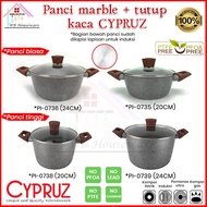 20cm non-stick induction glass lid marble pan high dutch oven/ frying pan CYPRUZ PI-0735/0736/0738/0