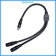 KOK DC8020 Y Splitter Adapter Cable 14AWG 8 0mmx2 0mm 1 Male to 2 Female Power Cord for Portable Sup
