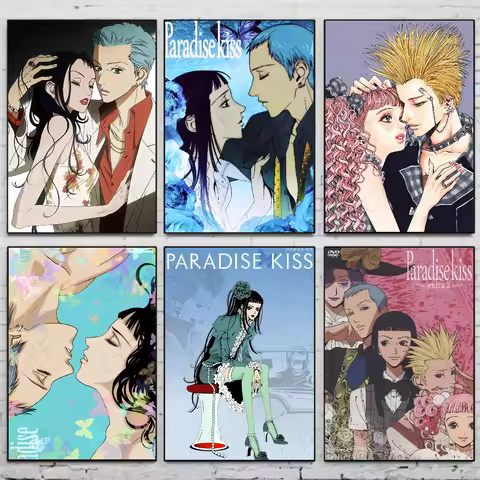 Anime P-Paradise Kiss Shoujo Manga Poster Waterproof Wall Art Sticker For Bar Living Room Vintage De