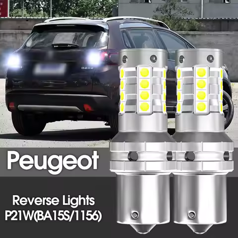 2pcs LED Reverse Light Blub Lamp P21W BA15S Canbus For Peugeot 106 1007 206 207 2008 306 307 308 SW 