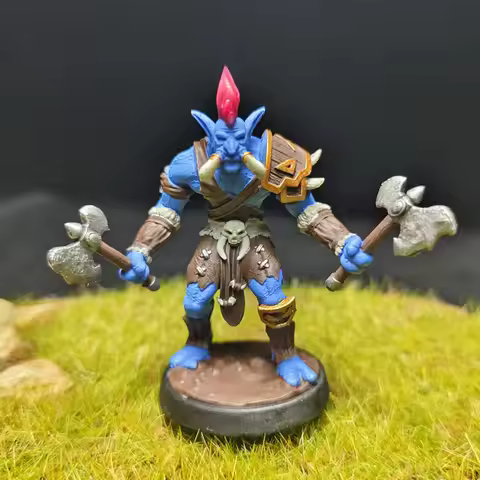 World of Warcraft Model Tribe Painted finished war game miniature troll giant flag model