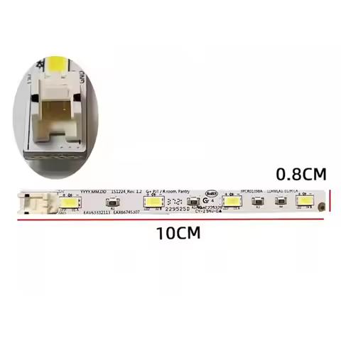 DC12V LED Light Strip For LG Refrigerator F521SN71 10x0.8cm Interior Lamp Bar For Drawer Box Lightin