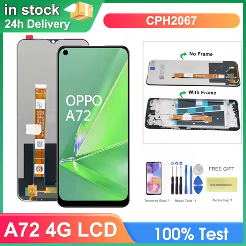 6.5" IPS Display Screen for Oppo A72 CPH2067 Lcd Display Digital Touch Screen with Frame Assembly fo