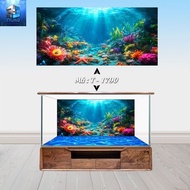 3D painting for Trung aquarium 3D coral painting 3-layer anti-fading Decal with pre-adhesive