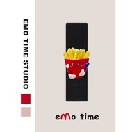 Emo Original Plush Wheat Fries Car Seat Belt Shoulder Cover Girl Car Interior Accessories Shoulder P