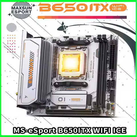MAXSUN B650M Motherboard ITX AMD Ryzen AM5 DDR5 Supports 4800/5200/5600-8000 (OC+) memory Pcie5.0x16