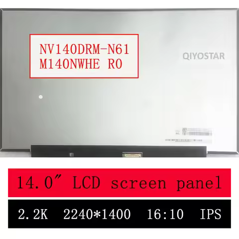 14.0 Laptop LCD Screen NV140DRM-N61 M140NWHE R0 for Lenovo ideapad 5 Pro-14ITL6 Pro-14ACN6 Yoga Slim