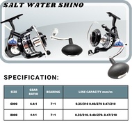 Shino SALT WATER GAME REEL SIZE 6000, 8000/ Fishing MANIA REEL