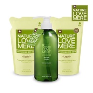 Nature Love Mere Baby Bottle Cleanser Liquid (Container 500ml×1 pack + Refill 500ml×2 packs)