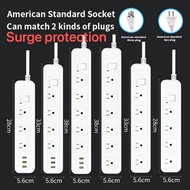 [⚡Power Socket] Desktop Simple Porous Socket Office Power Strip Household High Power with 3usb Smart Power Strip Inserts and Arranges Household Electrical Appliance Socket