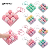 COMOWANR7 Fidget Keychain, Cat's  Shape 9Keys Keyboard Clicker Toy,  DIY Keyboard Relief Stress Pass
