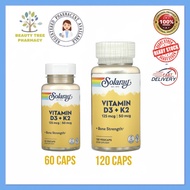 Solaray Vitamin D3 + K2 ( Strength) vegecaps